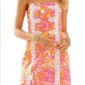 LILLY PULITZER Barely Worn Tansy Strapless Dress!